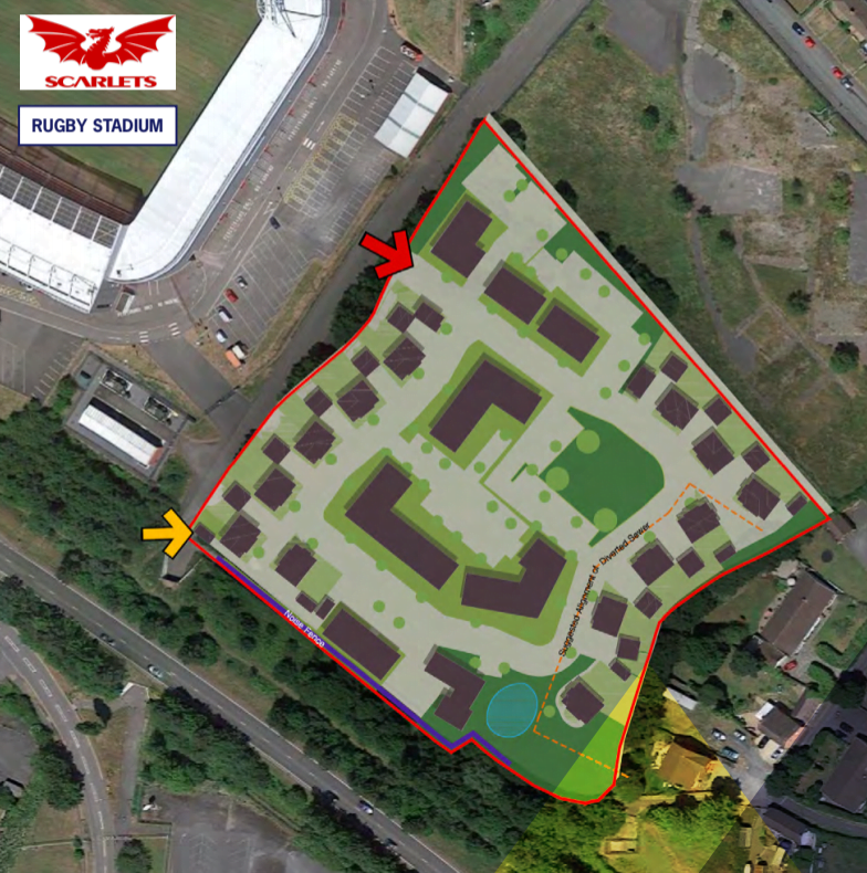 HARRIS LAMB MARKETS LLANELLI LAND PARCEL WITH PLANNING FOR 94 NEW HOMES